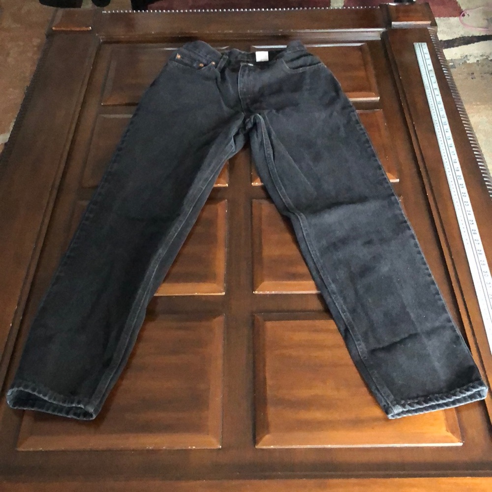 Woman’s Levi's 550 Black Relaxed Fit Tapered Leg Jeans Size 6 Reg Medium